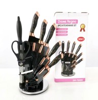 Marbled 9-piece knife set