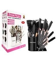 Marble 19-piece knife set