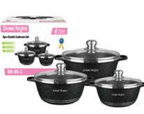 6-piece aluminum pot set 24-28-32cm