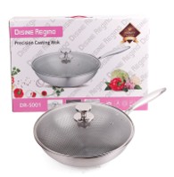 Stainless steel honeycomb frying pan