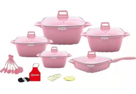 25-piece aluminum pot set (glass lid)