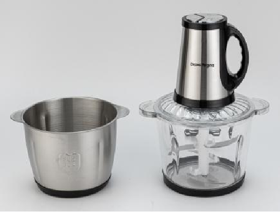 Meat Grinder (Stainless Steel + Glass) 3L