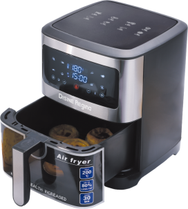 10L Air Fryer (LCD Touch Screen + Glass Perspective)