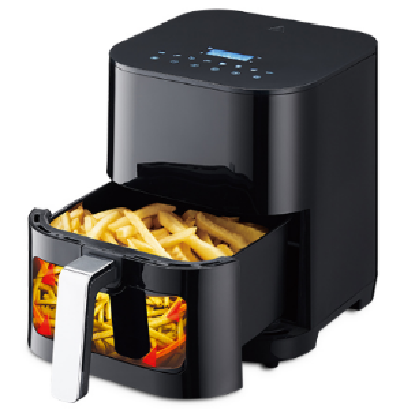 10L Air Fryer (LCD Touch Screen + Glass Perspective)