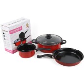 Iron pot Nian Nian Hong four-piece pot set